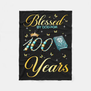 Couverture Polaire Béni par Dieu pour 100 ans 100e anniversaire Wo