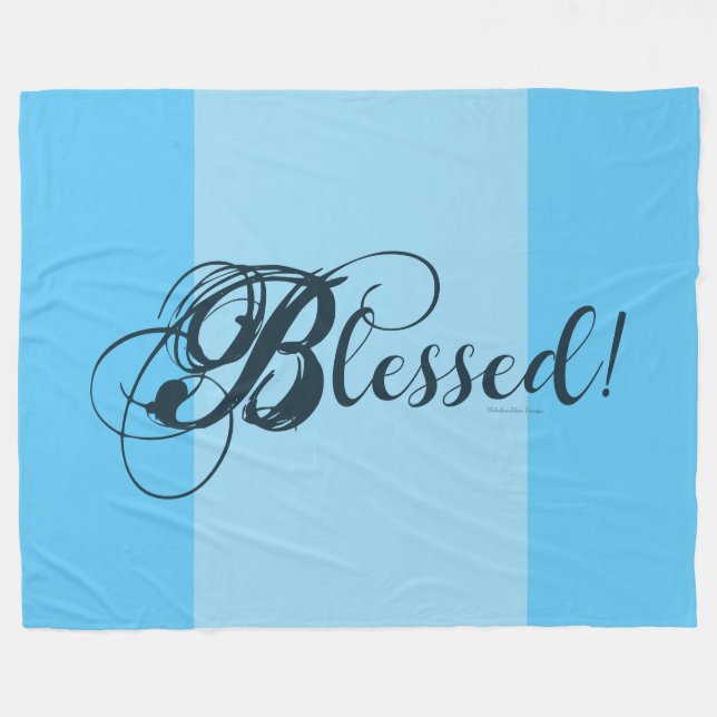 Couverture Polaire Béni ! Plaid en polaire (Bleu) (Devant (Horizontal))