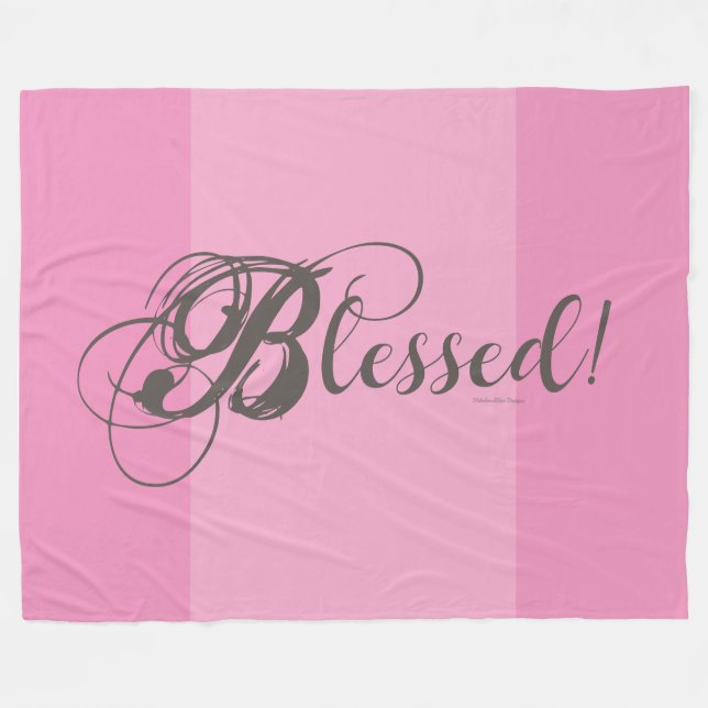 Couverture Polaire Béni ! Plaid en polaire (Rose) (Devant (Horizontal))
