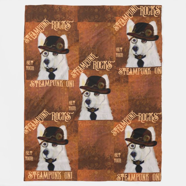 Couverture Polaire Berger Allemand Steampunk  (Devant)