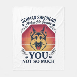 Couverture Polaire Berger Allemand Toi Chien Rétro Crépuscule Pattes_