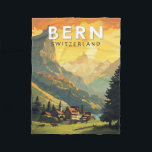 Couverture Polaire Berne Suisse Travel Art Vintage<br><div class="desc">Conception de voyage vectoriel rétro Bern. Berne,  capitale de la Suisse,  est construite autour d’un ruisseau dans l’Aare.</div>