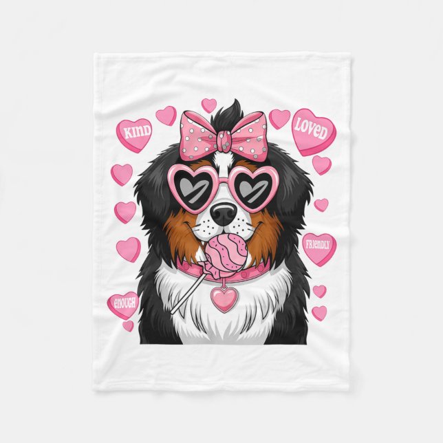 Couverture Polaire Bernese Mountain Coquette Dog Pet Lover Owner  (Devant)