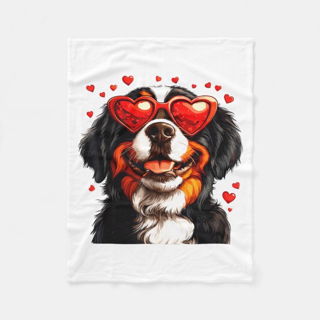 Couverture Polaire Bernese Mountain Cute Berner Dog Lover Valentines  (Devant)