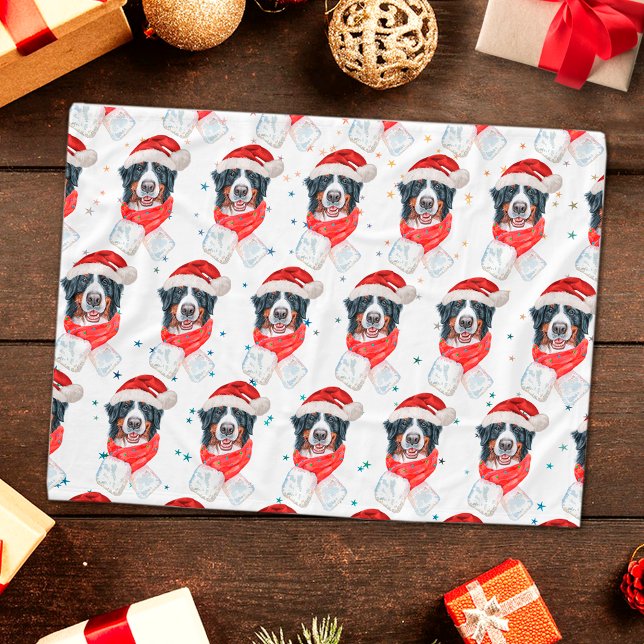 Couverture Polaire Bernese Mountain Dog Breed Christmas (Créateur téléchargé)