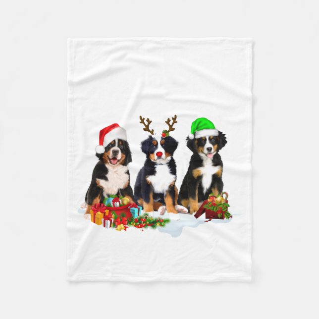 Couverture Polaire Bernese Mountain Dog Christmas Cute Fullprint  (Devant)