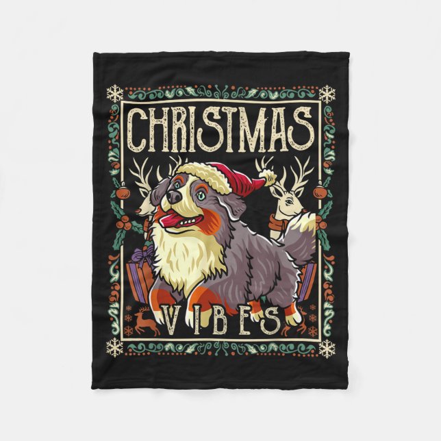 Couverture Polaire Bernese Mountain Dog Christmas Vibes Dog Santa Cla (Devant)
