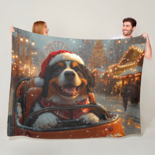 Couverture Polaire Bernois Mountain Dog Roller Dessous de verre Noël