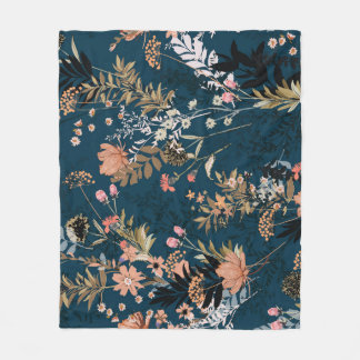Couverture Polaire Berries vintage d'automne Motif sans couture