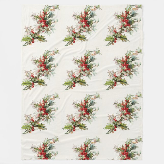 Couverture Polaire Berry d'hiver Vintage (Devant)