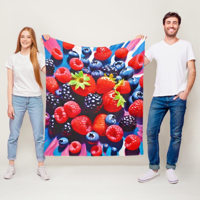 Couverture Polaire Berrylicious Burst (En situation)