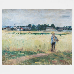 Couverture Polaire Berthe Morisot - Dans le champ de roues à Gennevil