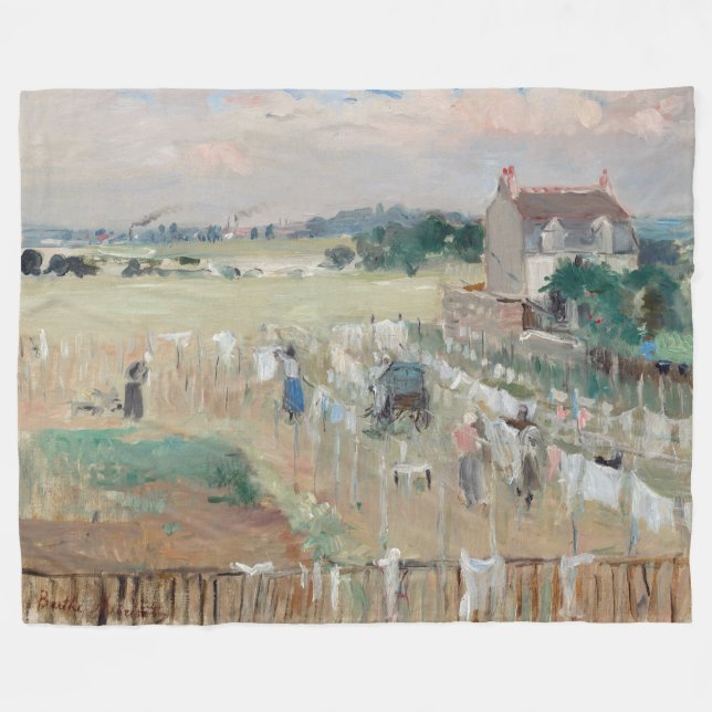 Couverture Polaire Berthe Morisot - Étendage du linge (Devant (Horizontal))