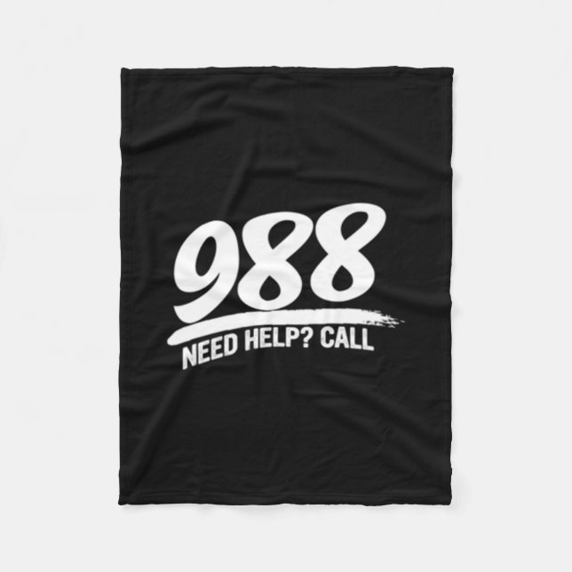 Couverture Polaire Besoin D'Aide Appelez 988 Long Sleeve (Devant)