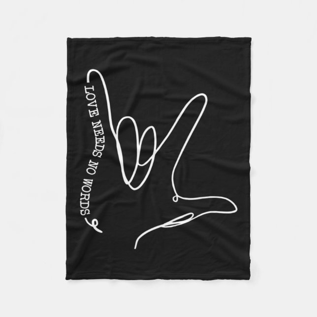 Couverture Polaire Besoin de mot Asl Sensibilisation sur l'autisme En (Devant)