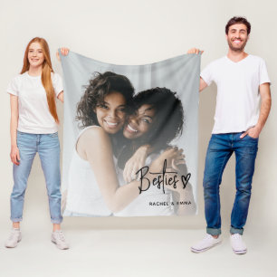 Couverture Polaire Besoins photo modernes Meilleurs amis Blanche pola