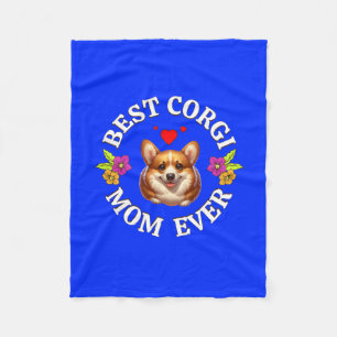 Couverture Polaire Best Corgi Mom Ever, Cadeau pour Amoureux de les c