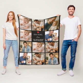 Couverture Polaire Best Father Ever Photo Collage | Personalized 