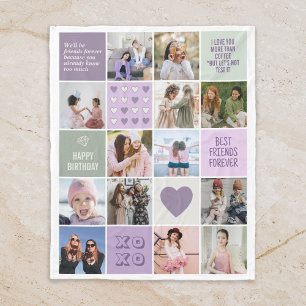 Couverture Polaire Best Friend Friendship Besties BFF Photo Collage