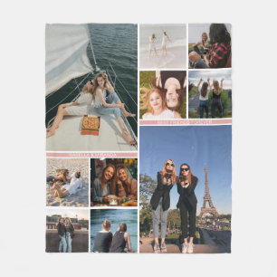 Couverture Polaire Best Friends Besties 10 Photo Collage