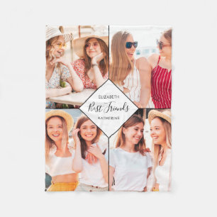 Couverture Polaire Best Friends BFFs Besties Nom Photo Collage