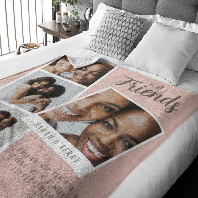 Couverture Polaire Best Friends Photo Collage Fleece Blanket (Créateur téléchargé)