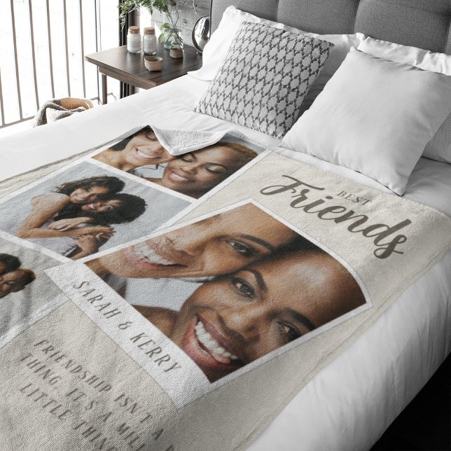 Couverture Polaire Best Friends Photo Collage Fleece Blanket (Créateur téléchargé)