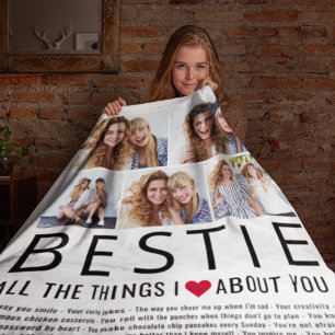 Couverture Polaire Bestie Photo Collage Ce que nous aimons à propos d