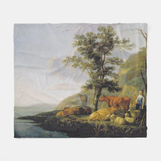 Couverture Polaire Béton près d'une rivière Aelbert Cuyp (Devant (Horizontal))