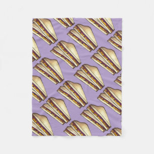 Couverture Polaire Beurre d'arachide PB&J et sandwich à la gelée de c