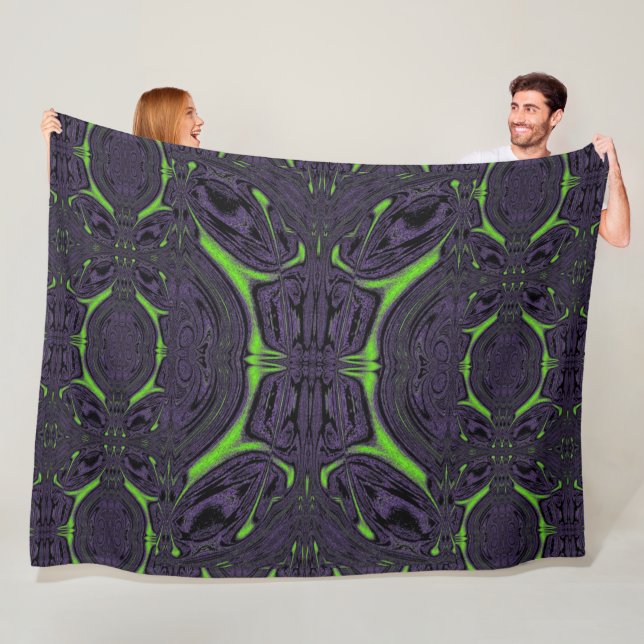 Couverture Polaire Beurre vertVoler 5 (En situation)