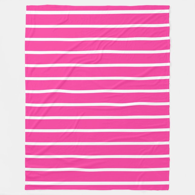 Couverture Polaire BG Stripes Motif wride rose + votre arrière - plan (Devant)