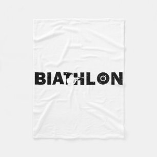 Couverture Polaire Biathlon Funny Biathlète tir Cible Ski Sp