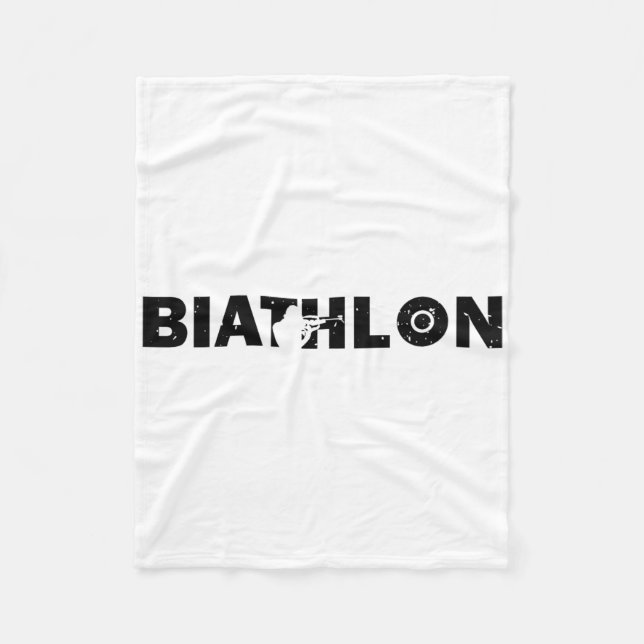 Couverture Polaire Biathlon Funny Biathlète tir Cible Ski Sp (Devant)