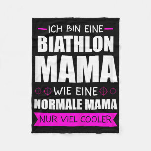 Couverture Polaire Biathlon Mama Plage de tir de ski Biathlète Cadeau