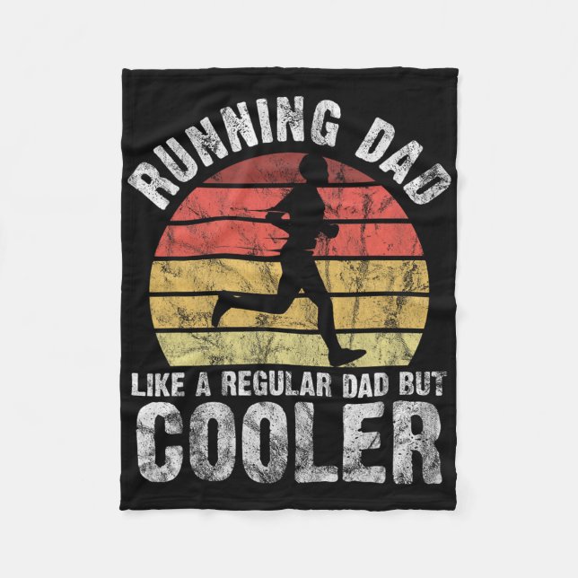 Couverture Polaire Biathlon Runner Marathon Running Dad Father's Day  (Devant)