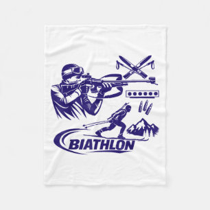 Couverture Polaire Biathlon sports d'hiver ski de fond