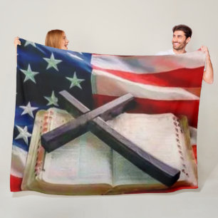 COUVERTURE POLAIRE BIBLE ET CROIX DE DRAPEAU