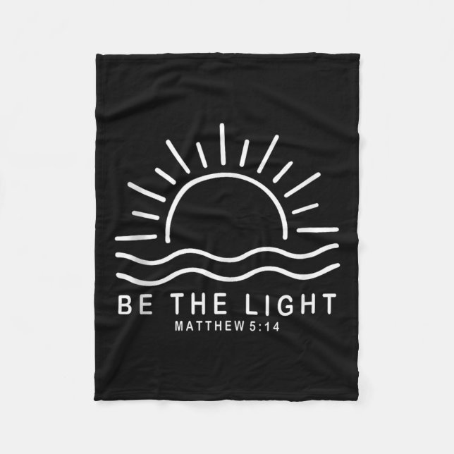 Couverture Polaire Bible Verse Be The Light Matthieu 5 14 Jésus Inspi (Devant)