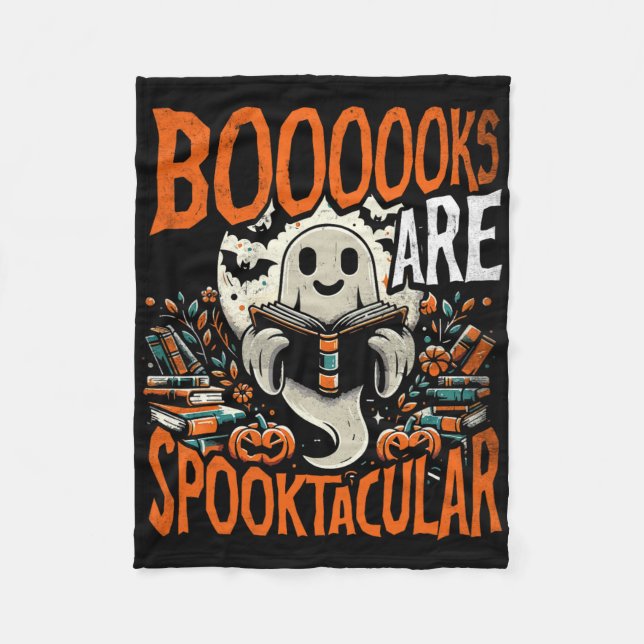 Couverture Polaire Bibliothèque Halloween Shirt Book Lover Design des (Devant)