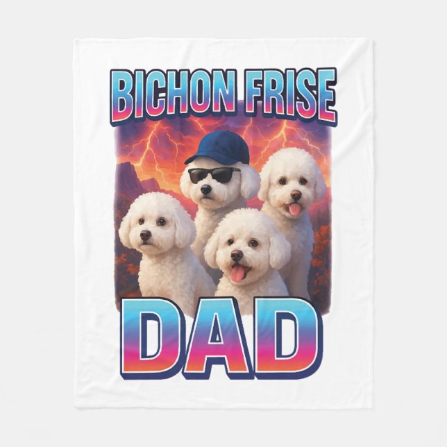 Couverture Polaire Bichon frisé (Devant)