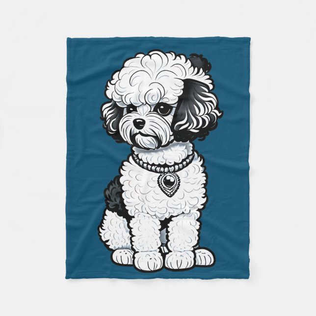 Couverture Polaire Bichon Frise (Devant)