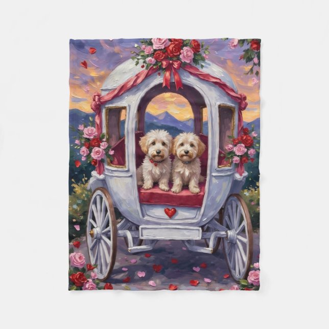 Couverture Polaire Bichon Frise Chien Saint-Valentin (Devant)