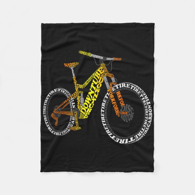 Couverture Polaire Bicycle Anatomy Mountain Bike Mtb Parts Funny Bike (Devant)