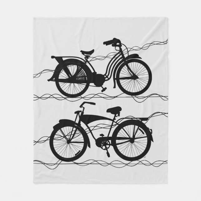 Couverture Polaire Bicyclette Noir 1 (Devant)