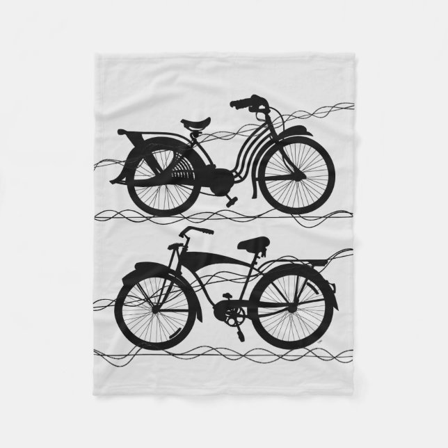 Couverture Polaire Bicyclette Noir 1 (Devant)