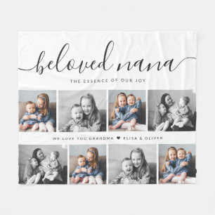 Couverture Polaire Bien-aimée Nana Grand-mère Custom Family Photo Kee