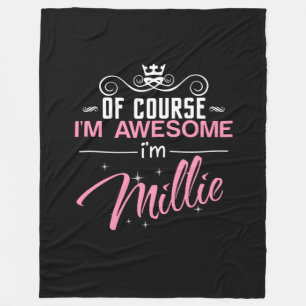 Couverture Polaire Bien sûr que je suis génial Je suis Millie nom