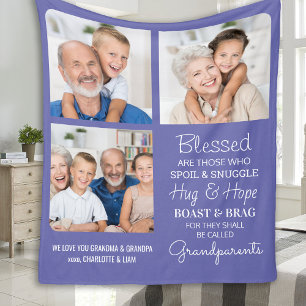 Couverture Polaire Bienheureux Grand-Parents Personnalisé Moderne Pur