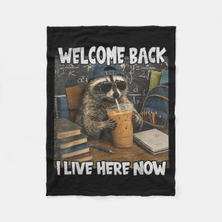Couverture Polaire Bienvenue à l'école Professeur Raton Laveur Drôle